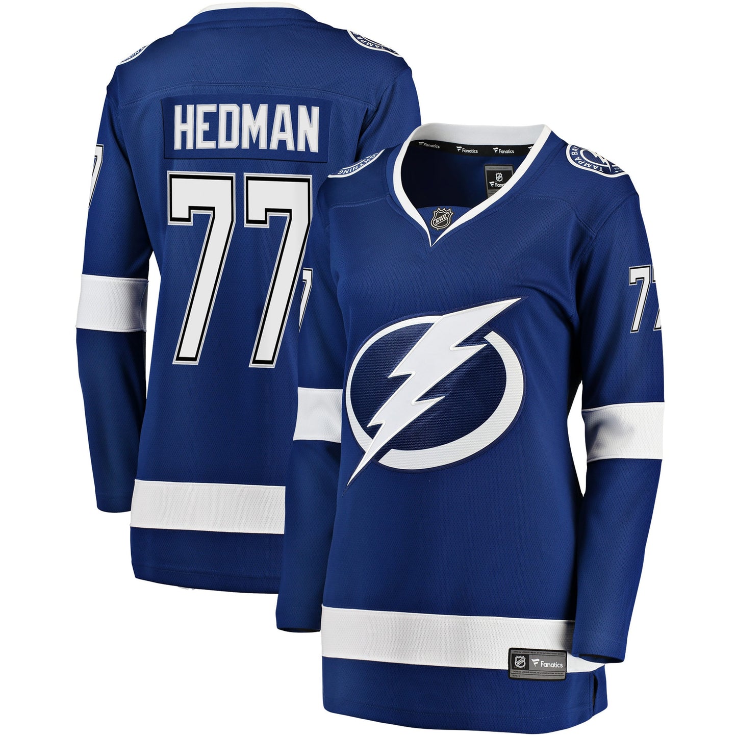 Victor Hedman Tampa Bay Lightning Fanatics Branded Women's Premier Breakaway Player Jersey - Blue