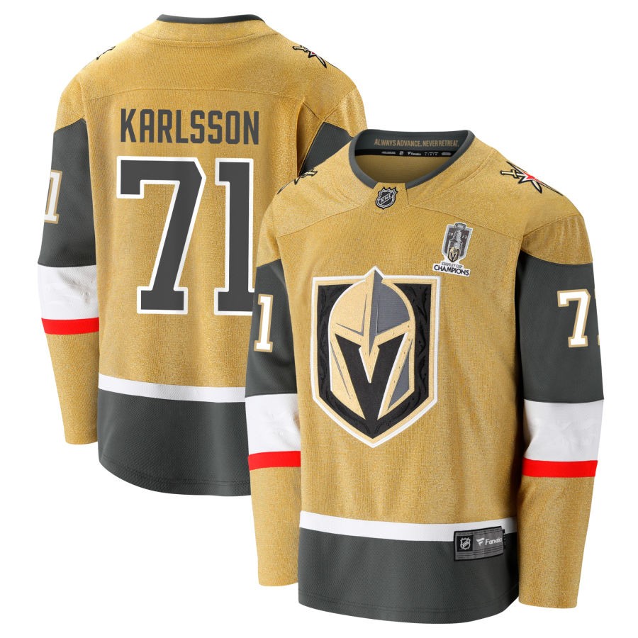 William Karlsson  Vegas Golden Knights Fanatics Branded 2023 Stanley Cup Champions Home Breakaway Jersey - Gold