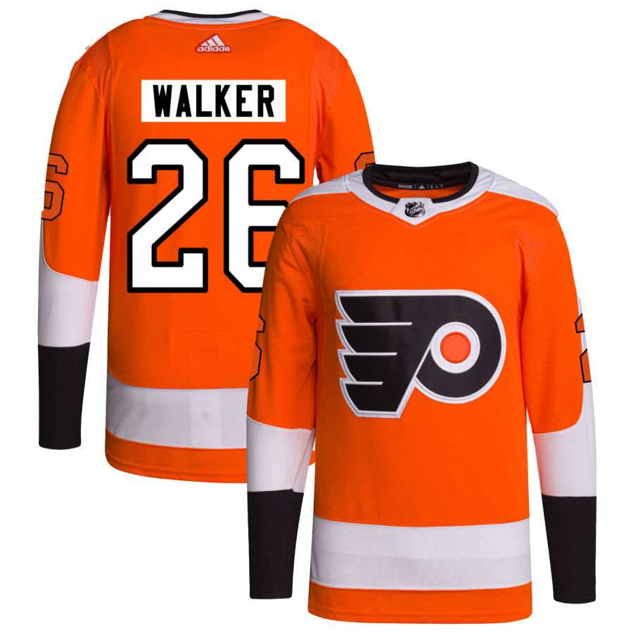 Sean Walker Philadelphia Flyers adidas Home Primegreen Authentic Pro Jersey - Orange