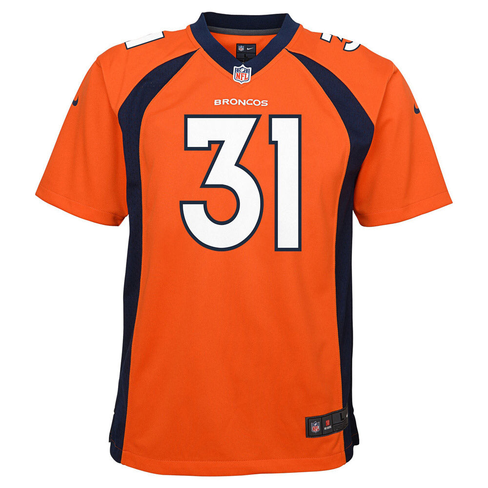 Youth Denver Broncos Justin Simmons Game Jersey Orange