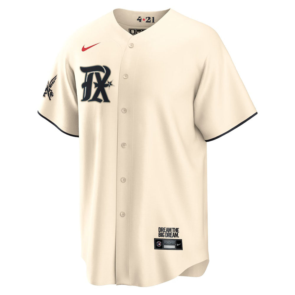 Men's Texas Rangers Nolan Ryan 2023 City Connect Replica Jersey - Cream
