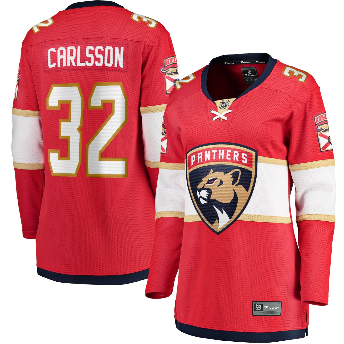 Lucas Carlsson Florida Panthers Fanatics Branded Women's Home Breakaway Player Jersey - Red