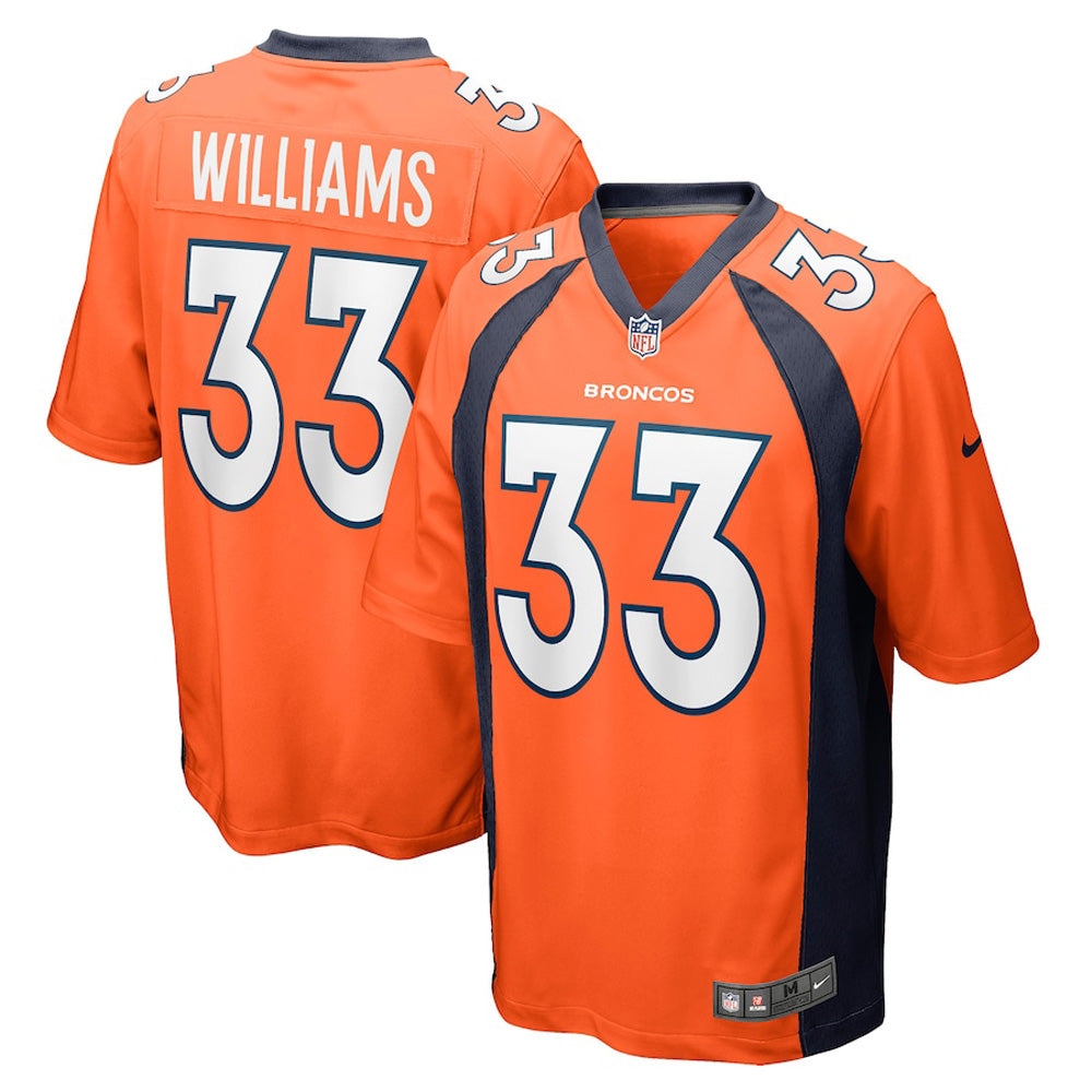 Men's Denver Broncos Javonte Williams Game Jersey - Orange