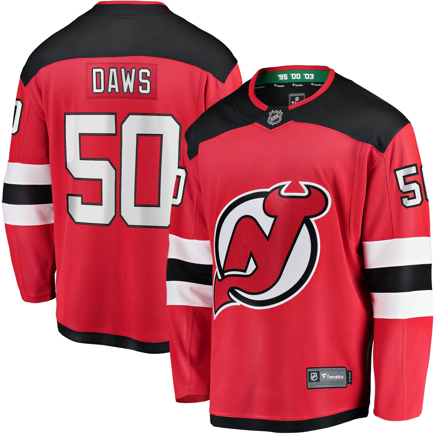 Nico Daws New Jersey Devils Fanatics Branded Home Breakaway Player Jersey - Red